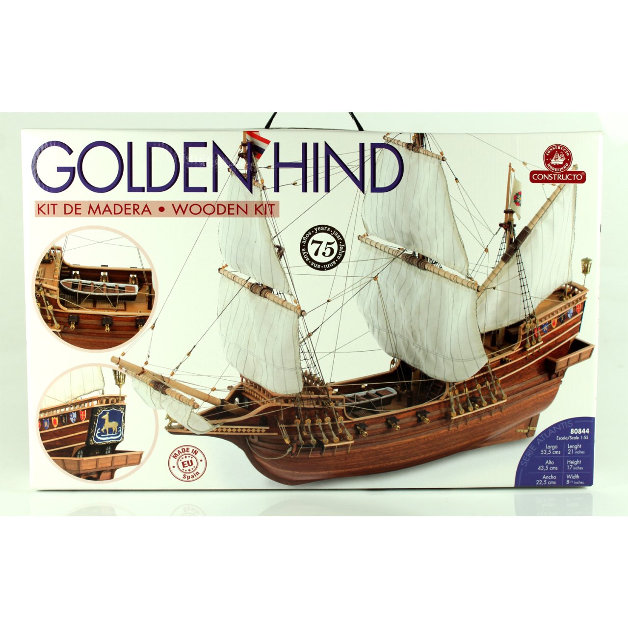 Constructo 80844 1 55 Golden Hind Ahsap Gemi Maketi