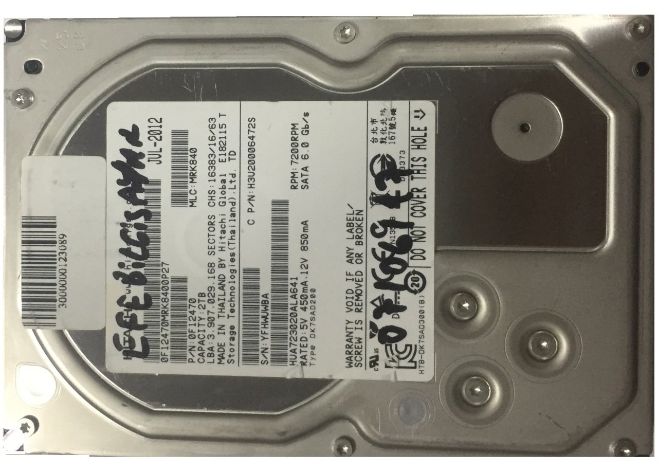hitachi 2 tb 3 5 hdd spot refurbished kayit diski 1 5 yil garantili