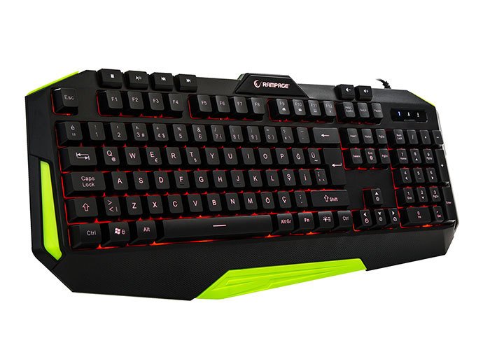 Everest Rampage Kb Rx7 Alpor Yesil Usb 3 Renk Aydinlatmali Q Gaming Klavye