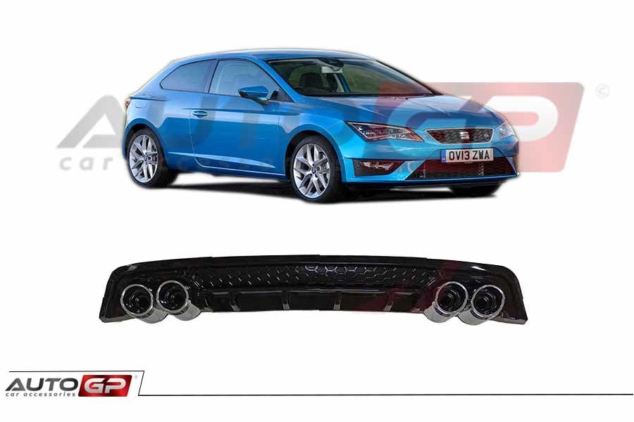 Seat Leon Arka Tampon Difuzor 4 Cikis 2013 Pianoblack