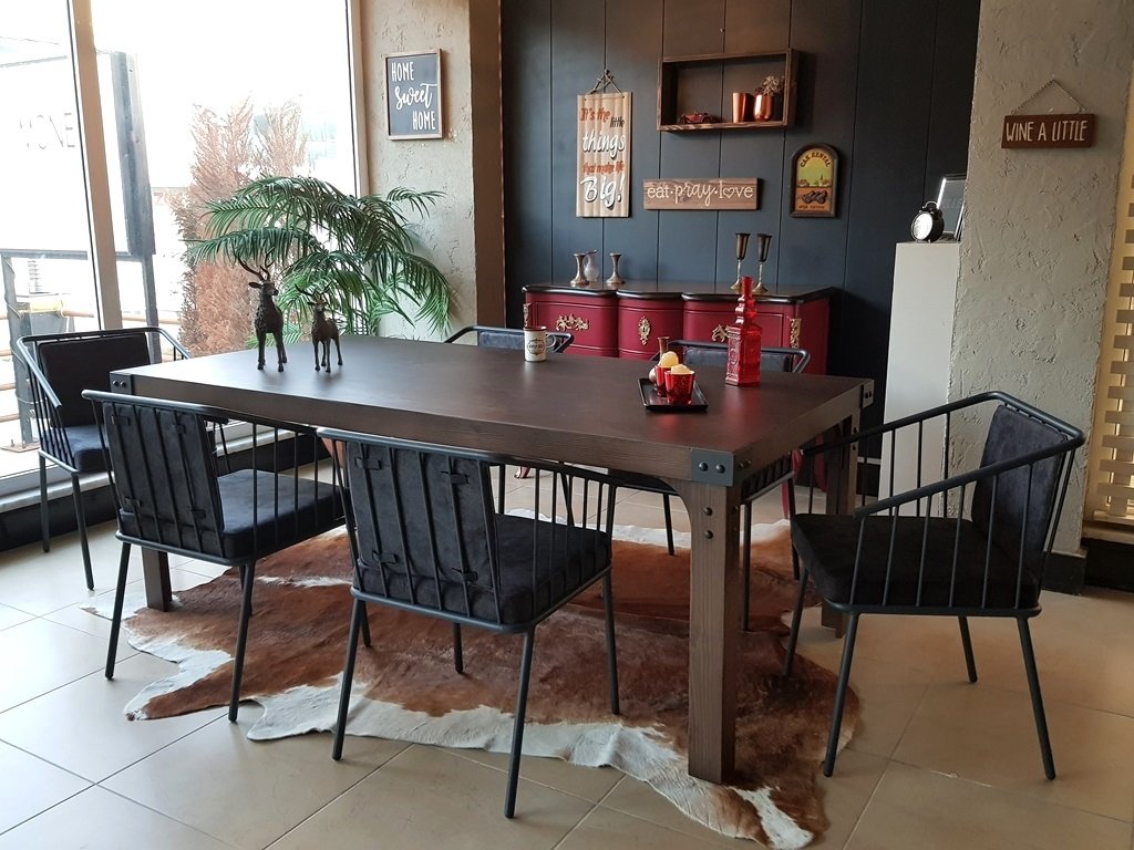 X Large Ceviz Punto Yemek Masasi
