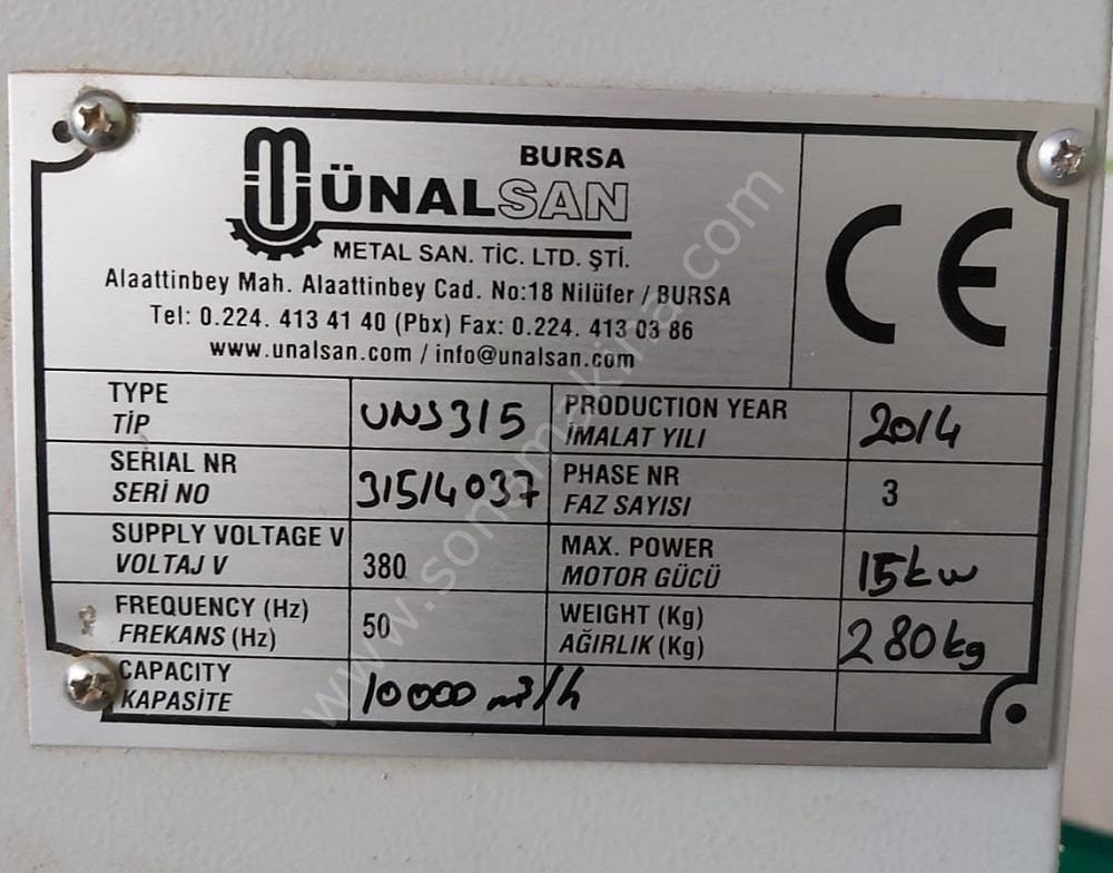 Unalsan Toz Emme 25 000 M3 2015 Ilk El