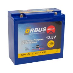 Orbus 12.8 Volt 20 Amper Lityum LifePO4 Akü LIT-12-20