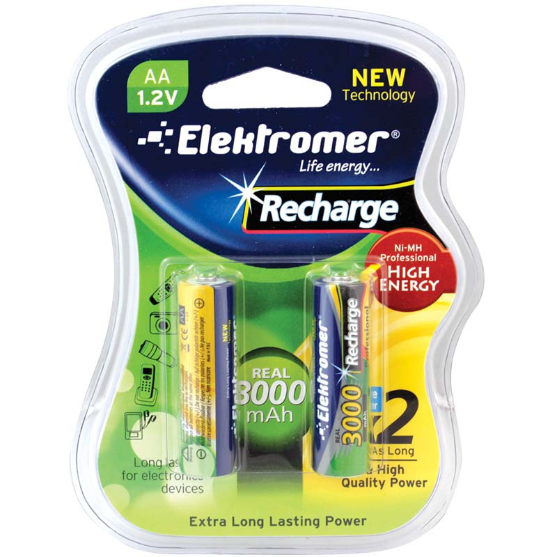 elektromer 3000 ma sarjli aa kalem 2 li pil