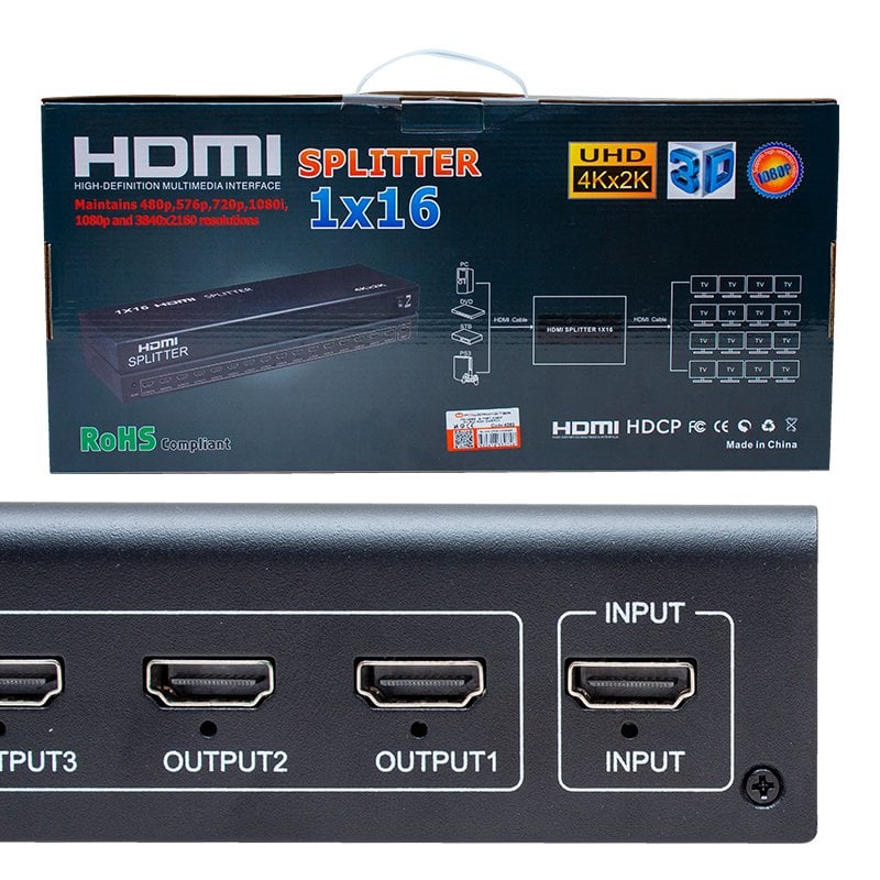 Powermaster PM-4948 16 Port 1080P 3D 16`lı HDMI Dağıtıcı Görsel