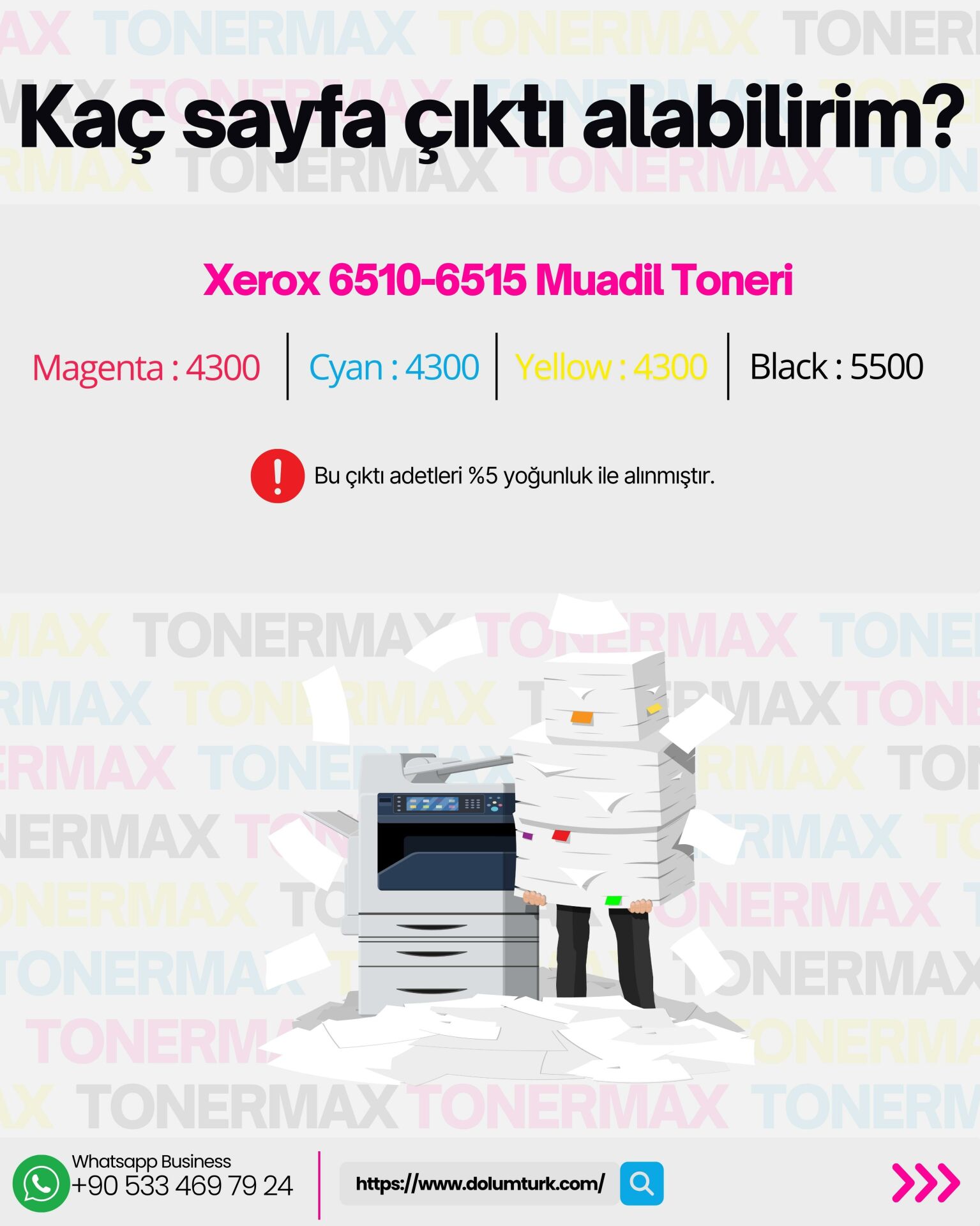 Xerox 106R03488 / Phaser 6510 / WorkCentre 6515 Set Muadil Toner
