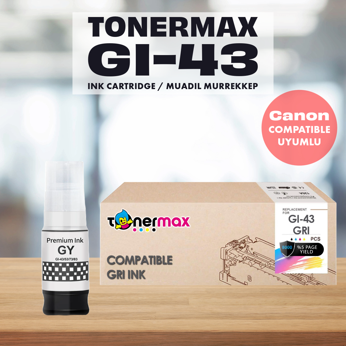 Canon GI-43 Muadil Mürekkep / Pixma G540 / G640