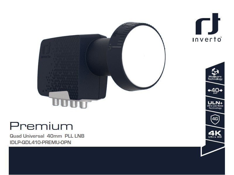Inverto Premium 0.2dB Quad LNB Full HD 4K Uyumlu