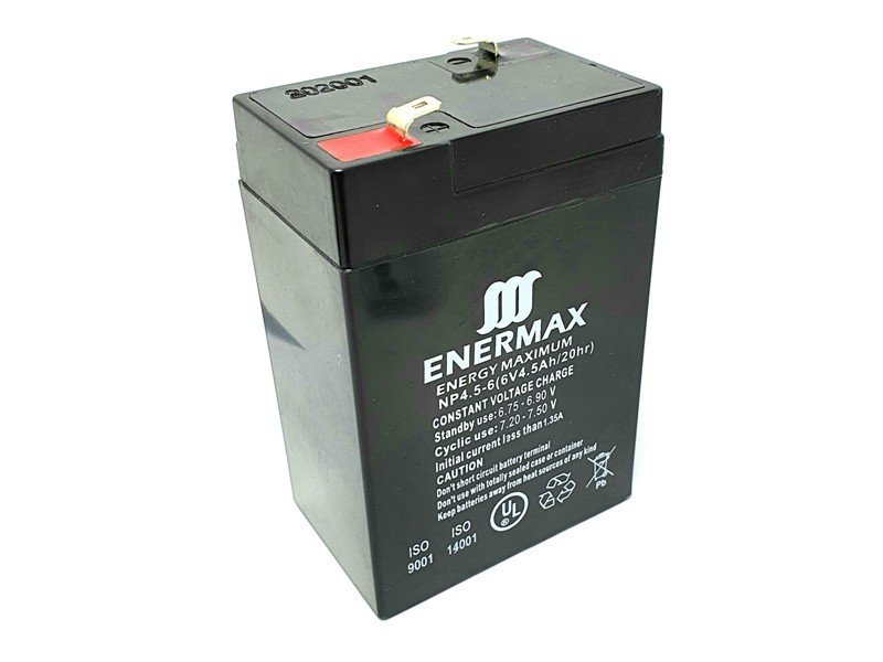 ENERMAX 6Volt 4.5AH Terazi Aküsü 70x48x101