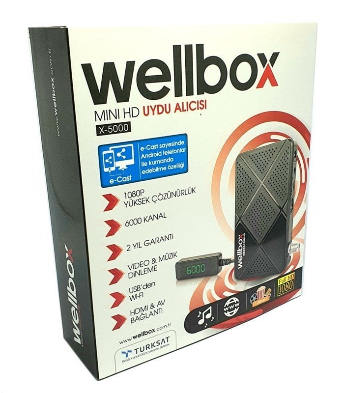 Wellbox X5000 Mini HD Uydu Alıcısı Full HD 1080P TKGS
