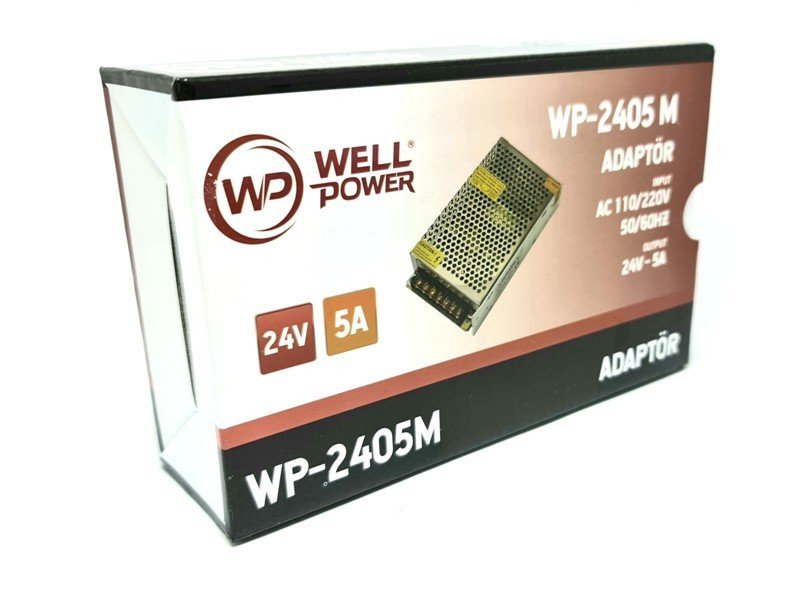 WellPower 24Volt 5Amper Metal Kasa Adaptör 24v 5a