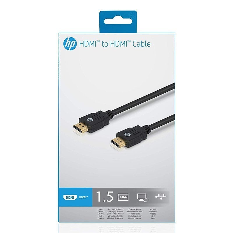 HP 1.5Metre 3D-4K HDMI Kablo HP001SBBLK1.5EU
