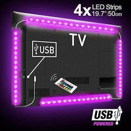 electroon Tv Arkası USB Led Işık 4x50cm RGB +Kumandalı