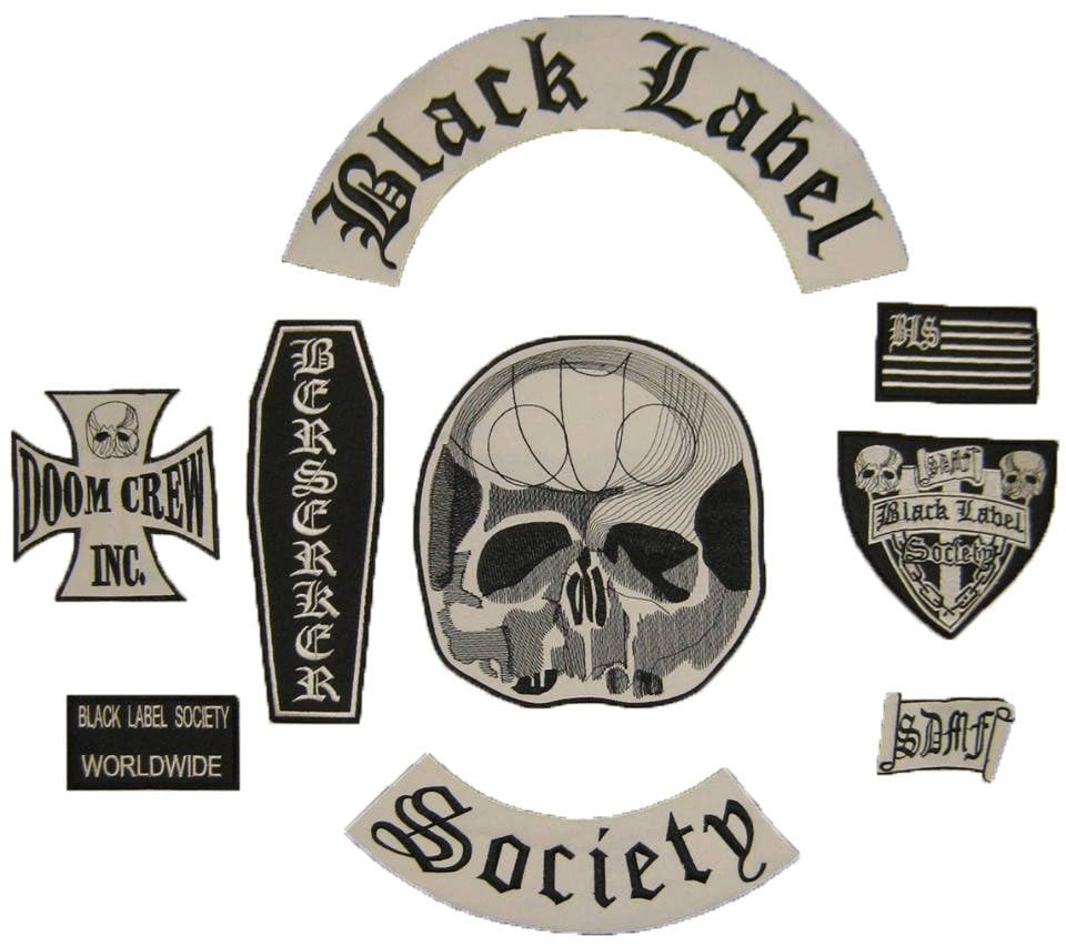 Black Label Society Sırt Patch Set 9 Parça
