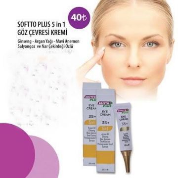 Softto Plus 5 In 1 Goz Cevresi Kremi 35 Softto Plus 5 In 1 Goz Cevresi Kremi 35 Kirisiklik Kremi