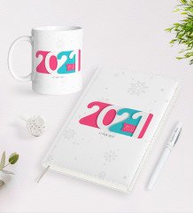 BK Gift Kişiye Özel 2023 Mutlu Yıllar 2023 Ajanda Kalem ve Kupa Seti-6