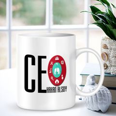 Kişiye Özel Mesleki CEO Beyaz Kupa Bardak - 002