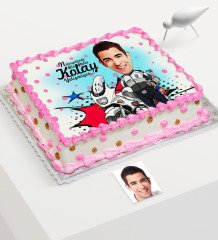 Kişiye Özel Bay Polis Karikatür Baskılı Yaş Pasta İçin Yenilebilir Şekerli Kağıt - 7