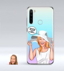 Kişiye Özel Bayan Kolay Yetişmiyor Karikatürlü Xiaomi Redmi Note 8 İnce Şeffaf Silikon Telefon Kapağı-6
