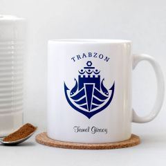 Kişiye Özel Trabzon Beyaz Kupa Bardak - 001