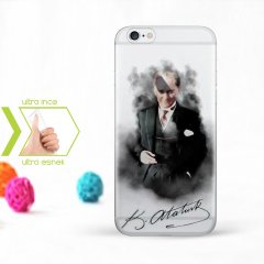Iphone 6 İnce Şeffaf Silikon Telefon Kapağı (Atatürk-2)