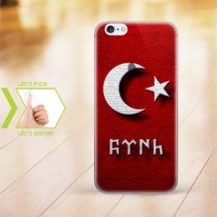 Iphone 6 İnce Şeffaf Silikon Telefon Kapağı (Göktürkçe TÜRK Yazısı-2)