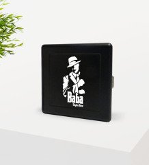 Kişiye Özel Godfather Baba Tasarımlı Siyah Metal Sigara Tabakası-18