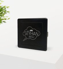 Kişiye Özel Canım Babam Tasarımlı Siyah Metal Sigara Tabakası-2