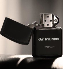 Kişiye Özel Hyundai Benzinli Siyah Metal Çakmak - 1