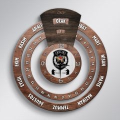 Kişiye Özel Mesleki Özel Harekat Sonsuz Maya Takvimi Ahşap Duvar Saati
