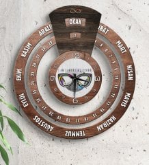 Kişiye Özel Okulda Ünlüyüm Sonsuz Maya Takvimi Duvar Saati - 3
