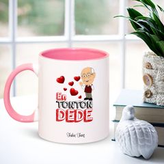 Kişiye Özel En Tonton Dede Pembe Kupa Bardak