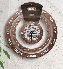 Kişiye Özel İngilizce Öğretmeni Sonsuz Maya Takvimi Duvar Saati - 3
