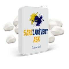 Kişiye Özel Sarı Lacivert Aşk Metal Çakmak