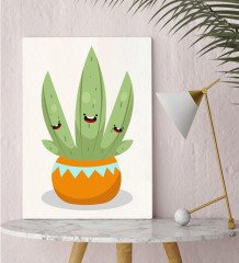 BK Gift Kaktüs Tasarımlı Kanvas Tablo 30x50cm-15