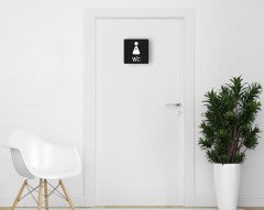 BK Home Kadın WC Kapı Yönlendirme Levhası