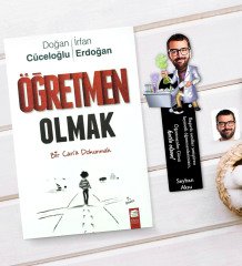 Kişiye Özel Erkek Kimya Öğretmeni Karikatürlü Ahşap Kitap Ayracı Ve Öğretmen Olmak Kitabı Hediye Seti-2