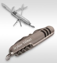 Kişiye Özel İsimli Gümüş Metal Çakı-1