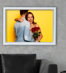 Kişiye Özel Fotoğraflı Özel Ahşap Çerçeveli Tablo 46x66cm-1
