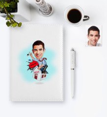 Kişiye Özel Bay Gayrimenkul Danışmanı Karikatür 2023 Deri Ajanda & Kalem Hediye Seti - 1