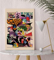 BK Gift Modern Soyut Tasarımlı Kanvas Tablo 30x50cm-11