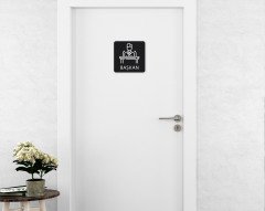 BK Home Başkan Kapı Yönlendirme Levhası