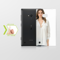 Kişiye Özel Nokia Lumia 720 İnce Şeffaf Silikon Telefon Kapağı