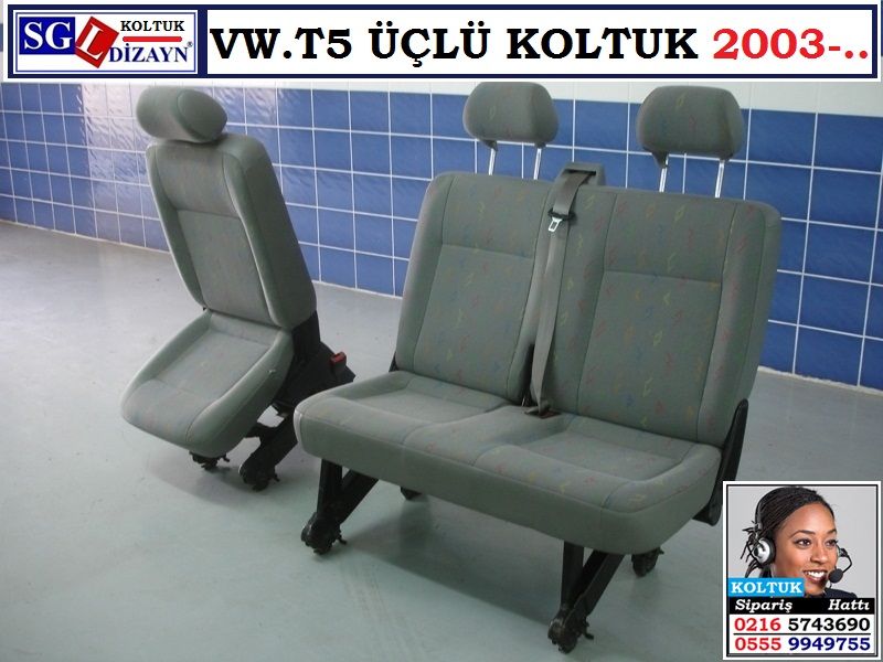 T5 2+1 ÜÇLÜ KOLTUK 2003&hellip; T5 ORJİNAL KOLTUK