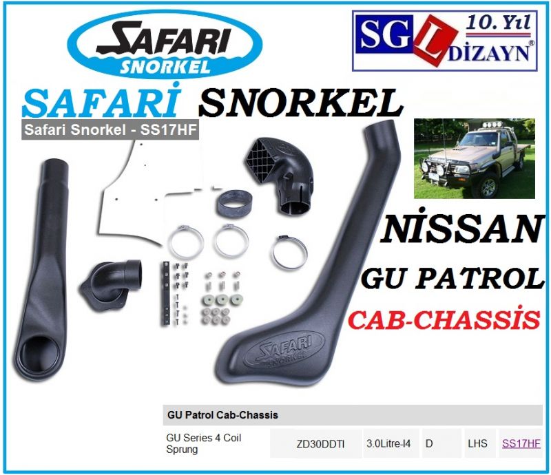nissan tek kabin kamyonet safari snorkel ss17hf
