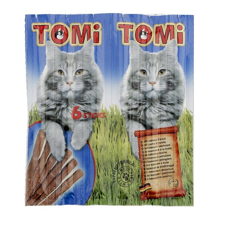 Tomi Somonlu Alabalıklı Stick Kedi Ödülü 6 Stick Petza