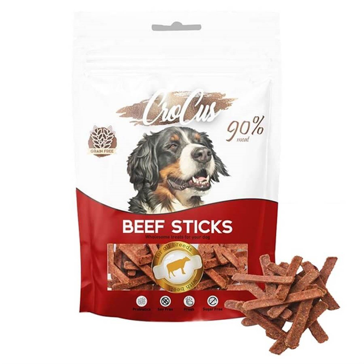 Crocus Beef Sticks Biftekli Çubuklar Köpek Ödülü 80 gr Petza