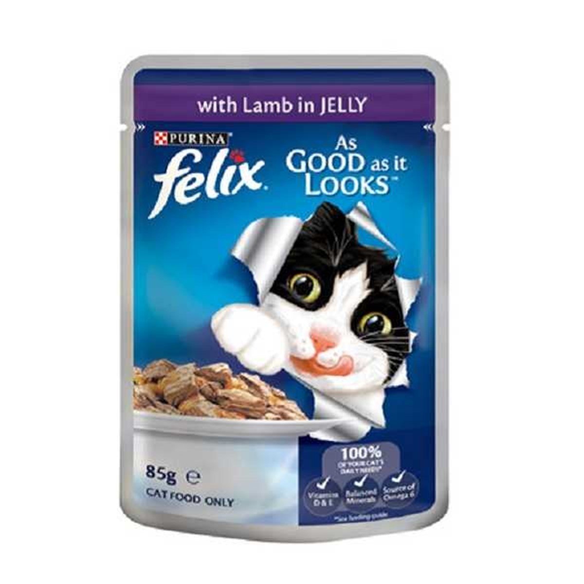 Purina Felix Kuzu Etli Kedi Yaş Maması 100 Gr Petza