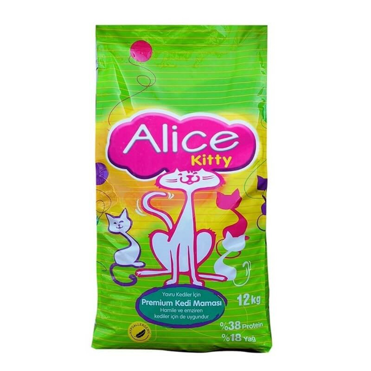 Alice Kitty Tavuklu Yavru Kuru Kedi Maması 12 kg Petza