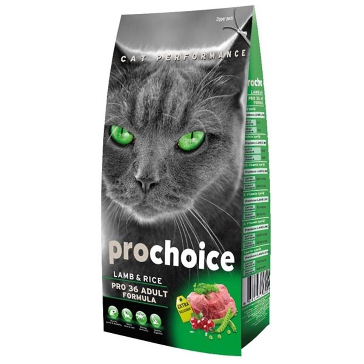 Pro Choice Pro 36 Kuzu Etli Yetişkin Kedi Maması 15 Kg Petza